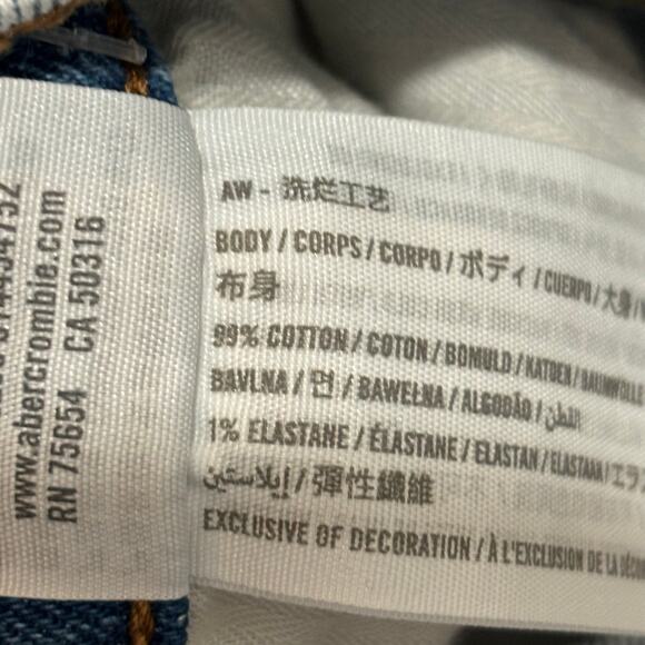 Abercrombie & Fitch The Ankle Straight Ultra High Rise Patchwork Jeans - 28/6R - Picture 5 of 7